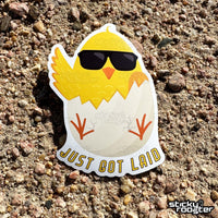 Load image into Gallery viewer, Just Got Laid sticker - StickyRooster

