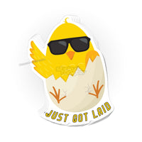 Load image into Gallery viewer, Just Got Laid sticker - StickyRooster
