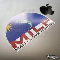 Load image into Gallery viewer, MILF - Man I Love Fishing sticker - StickyRooster
