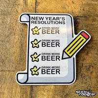 Load image into Gallery viewer, New Year&#39;s Resolutions sticker - StickyRooster
