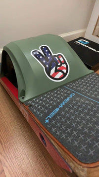 Load image into Gallery viewer, Peace / USA sticker - StickyRooster
