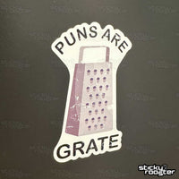 Load image into Gallery viewer, Puns Are Grate sticker - StickyRooster

