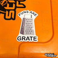 Load image into Gallery viewer, Puns Are Grate sticker - StickyRooster

