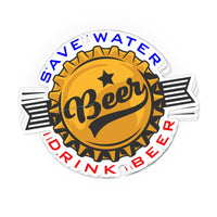 Load image into Gallery viewer, Save Water, Drink Beer sticker - StickyRooster
