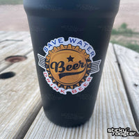 Load image into Gallery viewer, Save Water, Drink Beer sticker - StickyRooster
