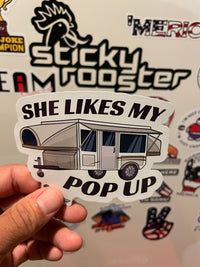 Load image into Gallery viewer, She likes my popup sticker - StickyRooster
