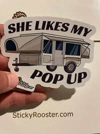 Load image into Gallery viewer, She likes my popup sticker - StickyRooster
