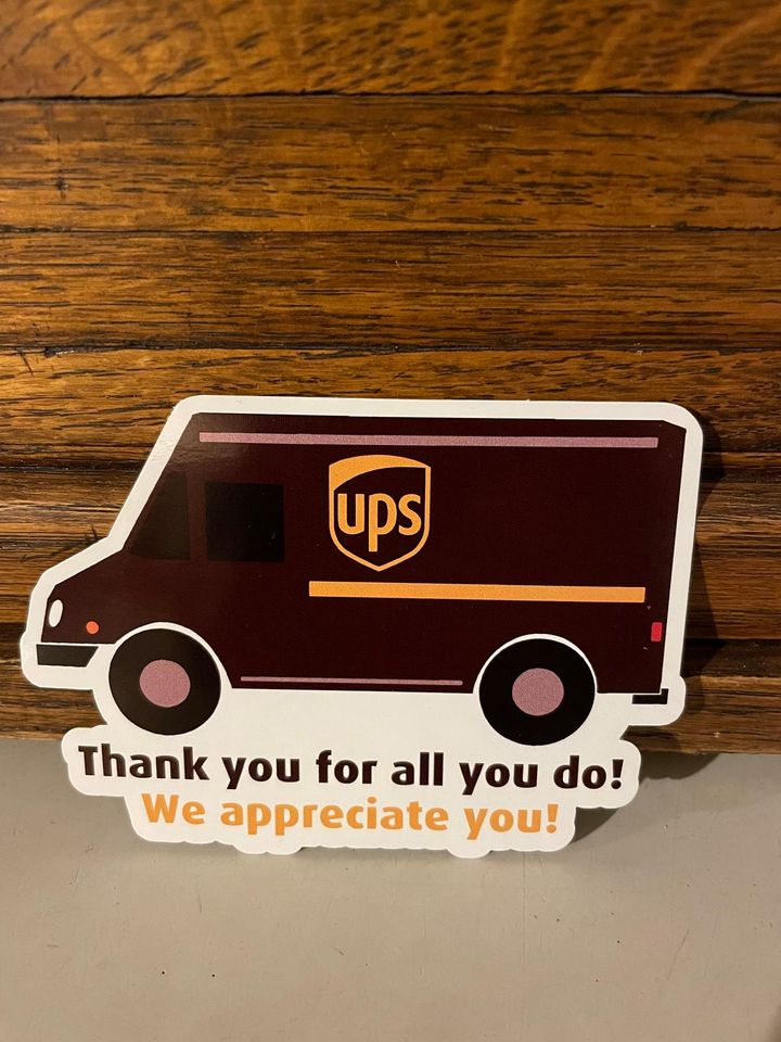 Thank you UPS sticker - StickyRooster