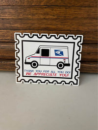 Load image into Gallery viewer, Thank you USPS stamp sticker - StickyRooster
