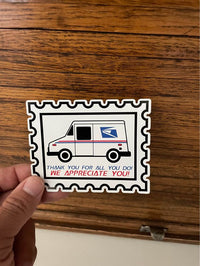Load image into Gallery viewer, Thank you USPS stamp sticker - StickyRooster
