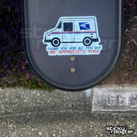 Load image into Gallery viewer, Thank you USPS sticker - StickyRooster
