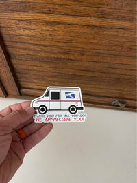 Load image into Gallery viewer, Thank you USPS sticker - StickyRooster
