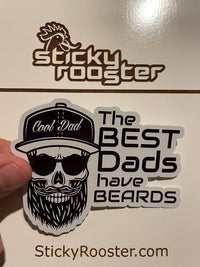 Load image into Gallery viewer, The Best Dads have Beards sticker - StickyRooster
