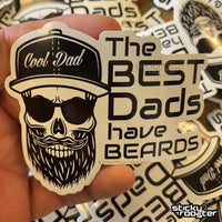 Load image into Gallery viewer, The Best Dads have Beards sticker - StickyRooster
