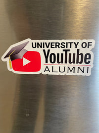 Load image into Gallery viewer, University of YouTube Alumni sticker - StickyRooster
