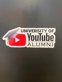 Load image into Gallery viewer, University of YouTube Alumni sticker - StickyRooster
