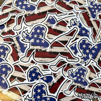 Load image into Gallery viewer, USA Real Mudflap Girl sticker - StickyRooster
