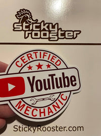 Load image into Gallery viewer, YouTube Mechanic sticker - StickyRooster
